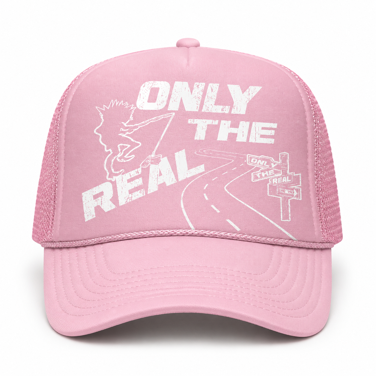 Pink Only The Real cap product shot.