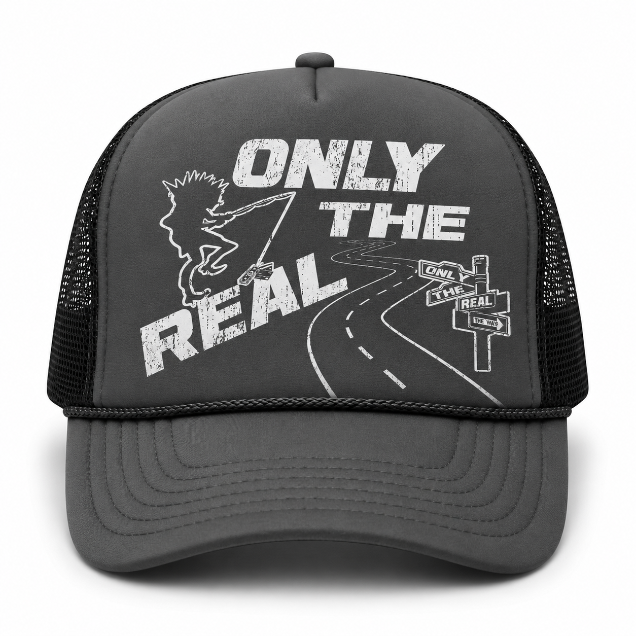 Grey Only The Real cap product shot.